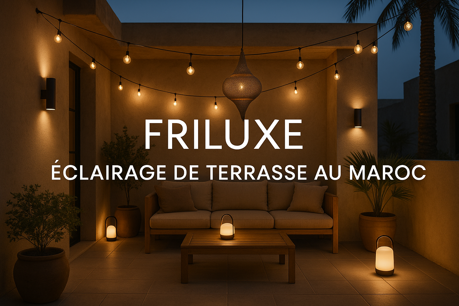 Comment décorer une terrasse ou un balcon moderne avec des luminaires au Maroc ?