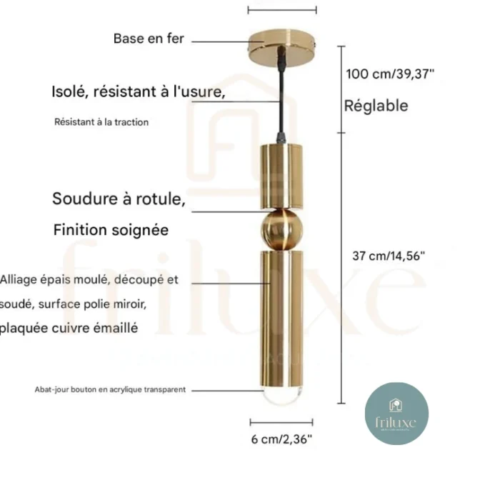 Luminaires suspendus modernes et simples, lampe de chevet 1
